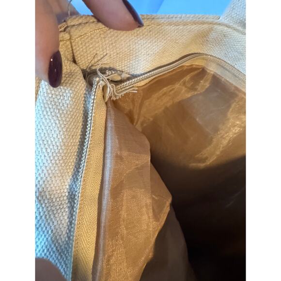 Tote Bag Kiss Print Canvas Bag 17x14.5x3 - Broken Zipper - Picture 5 of 7